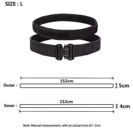 Tactical Battle BeltTactical Battle Belt, Quick Release Buckle 2" MOLLE Gun Belt with 1.5"MULTI-PURPOSE DESIGN: Whether you're hunting, or at the shooting range, this tactical belt is a must-have accessory. It's versatile enough to be used as a battle belRange Gear